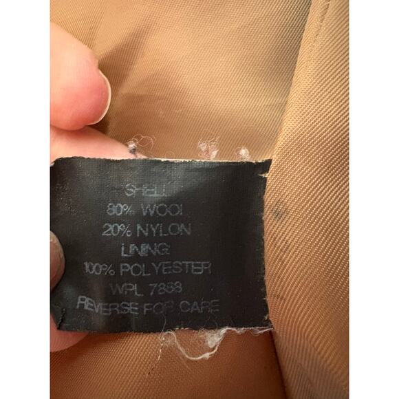 Michael Kors Caramel Beige Tan Brown Hooded Wool Coat with Buckles Size XS 2 - Picture 8 of 8